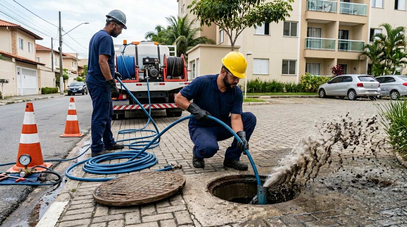 Desobstrução com Alta Pressão em Serra‑ES